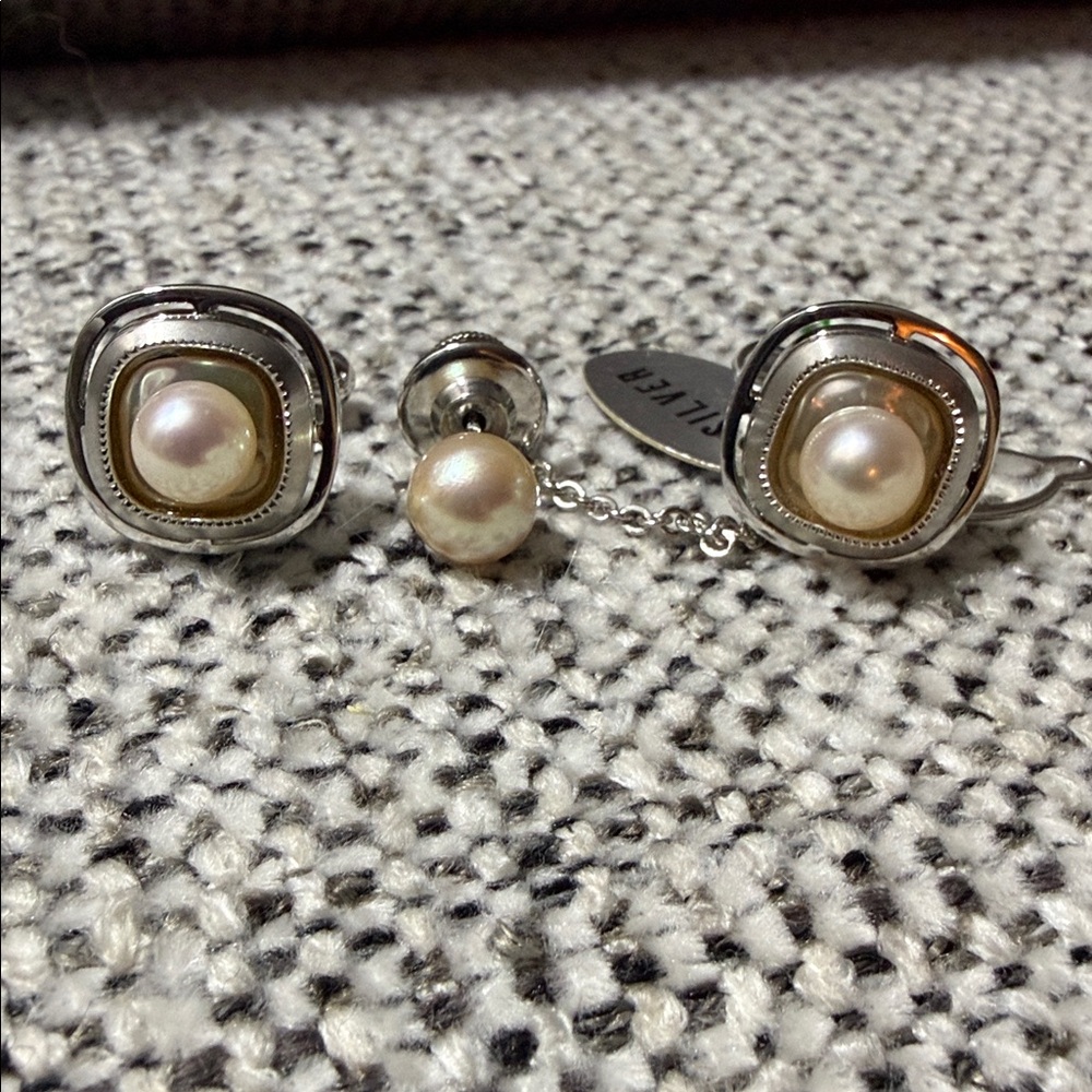 Silver 925 stamped real pearl Japan made